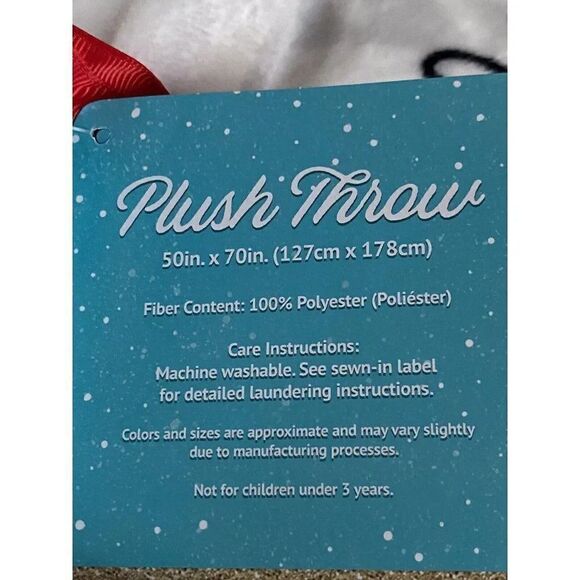 Disney Mickey Minnie Mouse Christmas Sledding Soft Plush Throw Blanket 50x70” - Picture 7 of 11